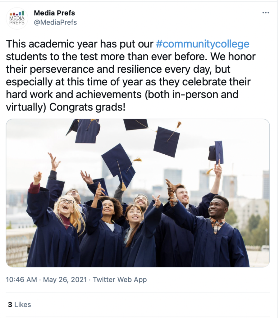 This academic year has put our #communitycollege students to the test more than ever before. We honor their perseverance and resilience every day, but especially at this time of year as they celebrate their hard work and achievements (both in-person and virtually) Congrats grads!